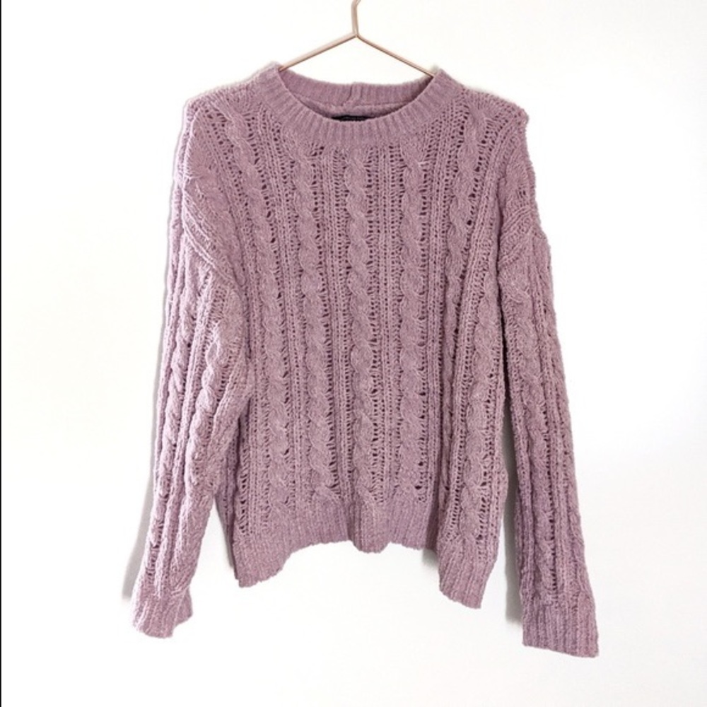 Lavender Chenille American Eagle Sweater